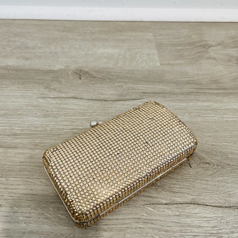 Gold Shiny Small Clutch/Crossbody Bag - Picture 4 of 11